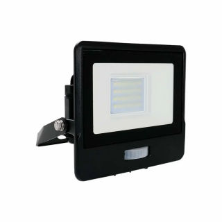 LED reflektor s PIR senzorom 20W, 1510lm,  Samsung chip, 100°, IP65, čierny Studená biela