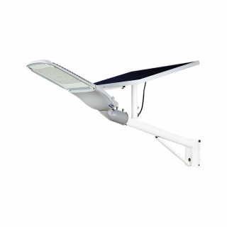 LED solárne pouličné svietidlo s držiakom, 50W panel (3000lm), IP65, 6000K Studená biela