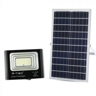 LED solárny reflektor s 35W solárnym panelom, 2450lm, IP65, 15000mAh Studená biela