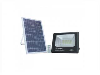 LED Solárny reflektor s 50W solárnym panelom, 4200lm, IP65, 25000mAh Studená biela