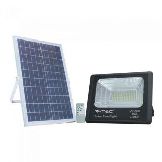 LED Solárny reflektor so 40W solárnym panelom, 3100lm, IP65, 2000mAh Studená biela