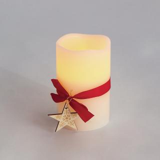 LED sviečka s hviezdou, 2xAA, teplá biela, IP20 [X0711117]