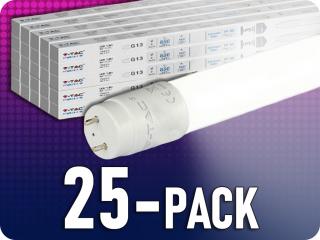 LED trubica T8 18W, 1850lm, 120cm, G13, SAMSUNG chip, NANO plast/25-PACK! Denná biela