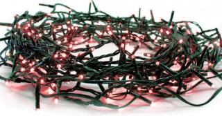 LED vonkajšia vianočná reťaz, 300 LED, 14.95m, prívod 3m, 8 funkcií, IP44, červená [X08300412]