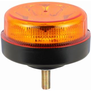 LED výstražný maják 16W, 12xLED, R65, R10, uchytenie skrutkami, 12/24V, 4módy, oranžové, IP67 [ALR0003-4]