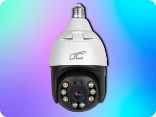 LTC otočná IP kamera do objímky E27, IP65, PTZ, 5Mpix, 230V, SMART LTC VISION [RTV0400101]