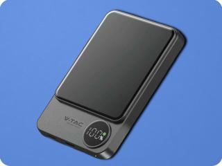 MagSafe kompatibilná ultratenká Powerbanka 10 000mAh, 9mm s bezdrôtovým nabíjaním, sivá