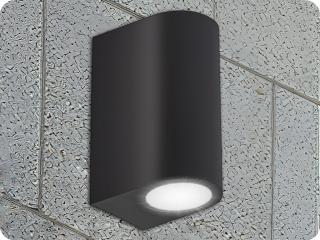 Nástenné LED svietidlo 2xGU10, IP54, čierne [SLIP007006]
