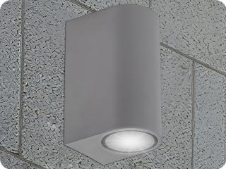 Nástenné LED svietidlo 2xGU10, IP54, sivé [SLIP007008]