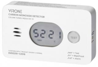 ORNO Detektor oxidu uhoľnatého CO, LCD displej, 85dB, IP20, 2xAA batéria (v balení), biely [DC-6]