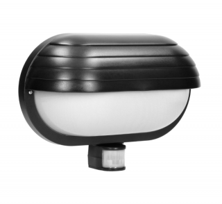 ORNO LED nástenné svietidlo so senzorom MUSAM 1x60W (nie je v balení) E27, IP44, čierne [LF-1/B]