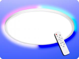 ORNO LED stropné svietidlo s diaľkovým ovládačom. 36W, 3500lm, RGB+CCT, IP20 [AD-PL-6514WLZM/CCT]