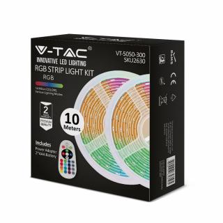 Set RGB LED pásik 4,8W/m, 2x5m + napájanie+ ovládanie, IP20