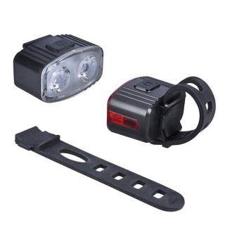 Solight set nabíjacích cyklo svietidiel, 160lm, predné, zadné červená, Li-Ion, USB [WN47]