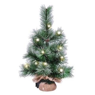 Solight vianočný stromček 45cm, 15LED, 3xAA, IP44, časovač [1V238]