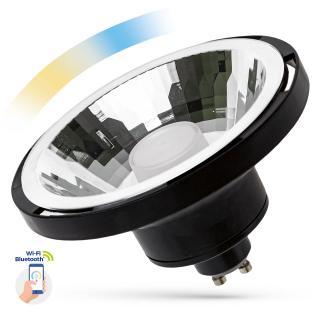 Spectrum Smart LED žiarovka AR111, GU10, 230V, 10W, 1050lm, 30°, CCT, čierne telo [WOJ+14513]