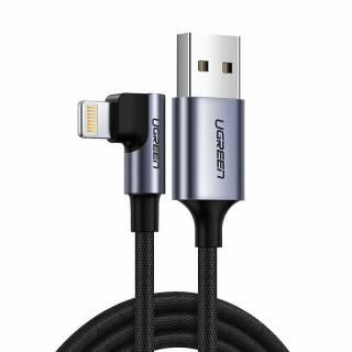 UGREEN USB pravouhlý kábel Lightning, MFi, 1m, látkový [US299]