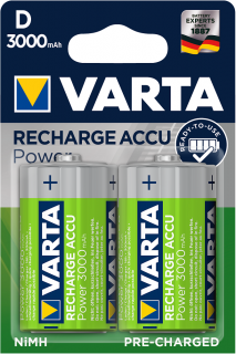 VARTA HR20/2ks Nabíjateľné NiMH batérie D 3000mAh