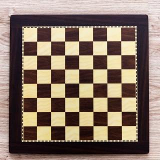 Drevená šachovnica LUX hnedá stredná