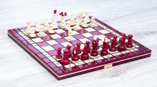 Drevené šachy Timbela červené