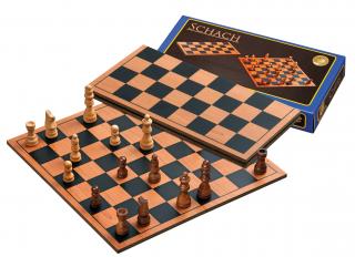 Malý drevený skladací šach