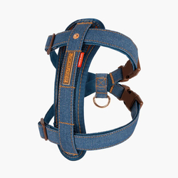 EZYDOG POSTROJ CHEST PLATE HARNESS + CAR RESTRAINT - DENIM Veľko