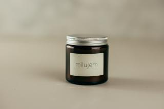 MILUJEM - Sójová sviečka Jemnô 90g v tmavom skle