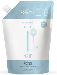 NAIF Čistiaci a umývací gél pre deti a miminká prírodný náhradná náplň 500 ml