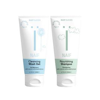 NAIF Výhodný set šampónu a umývacieho gélu pre deti a bábätká