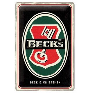 Plechová Ceduľa Beck's - Key Logo