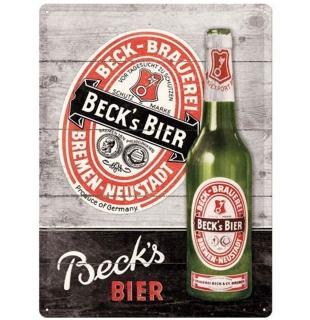 Plechová Ceduľa Becks Bier Bottle