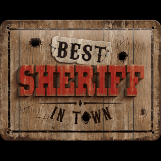 Plechová Ceduľa Best Sheriff in Town