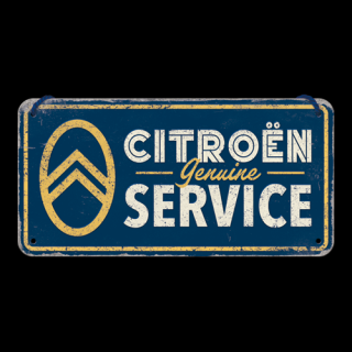 Plechová Ceduľa Citroën Genuine Service