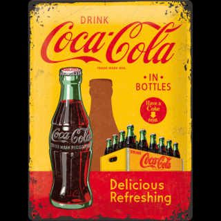 Plechová Ceduľa Coca-Cola Bottles Have A Coke