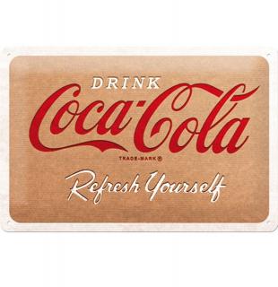 Plechová Ceduľa Coca-Cola Cardboard Logo