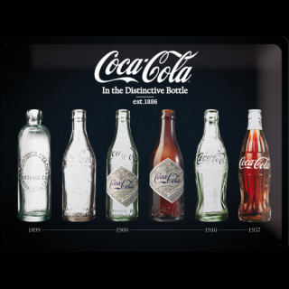 Plechová ceduľa Coca-Cola Fľaše (Metalická Edícia)