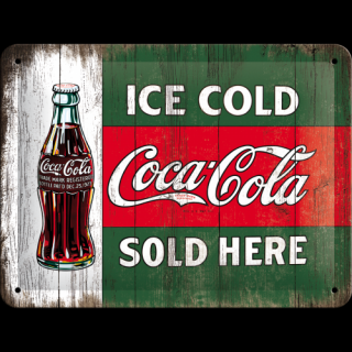 Plechová Ceduľa Coca Cola Sold Here