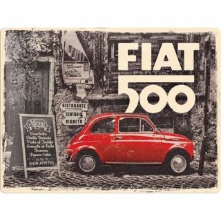 Plechová Ceduľa Fiat 500