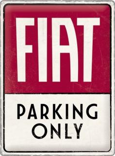 Plechová Ceduľa Fiat Parking Only