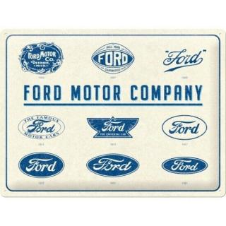 Plechová Ceduľa Ford Logo Evolution