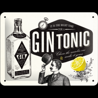 Plechová ceduľa Gin Tonic