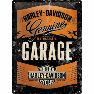 Plechová ceduľa Harley-Davidson Garage (Metalická Edícia)