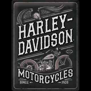 Plechová Ceduľa Harley-Davidson Motorcycles Eagle