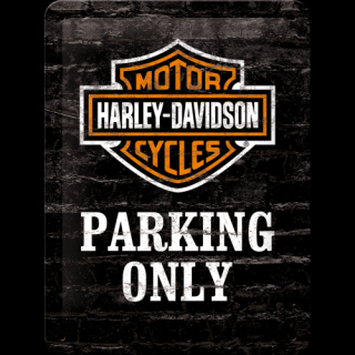 Plechová Ceduľa Harley-Davidson Parking Only