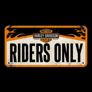 Plechová ceduľa Harley-Davidson Riders Only