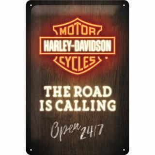 Plechová Ceduľa Harley-Davidson The Road Is Calling