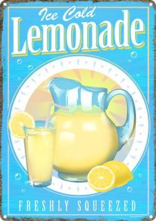 Plechová Ceduľa Ice Cold Lemonade