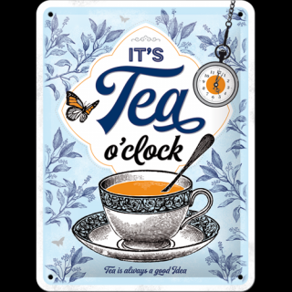 Plechová Ceduľa It's Tea O'Clock