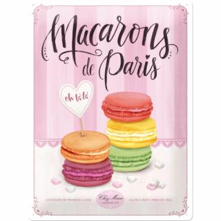 Plechová Ceduľa Macarons de Paris