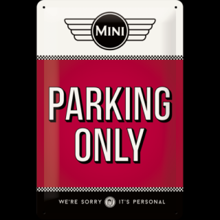 Plechová Ceduľa Mini Cooper Parking Only